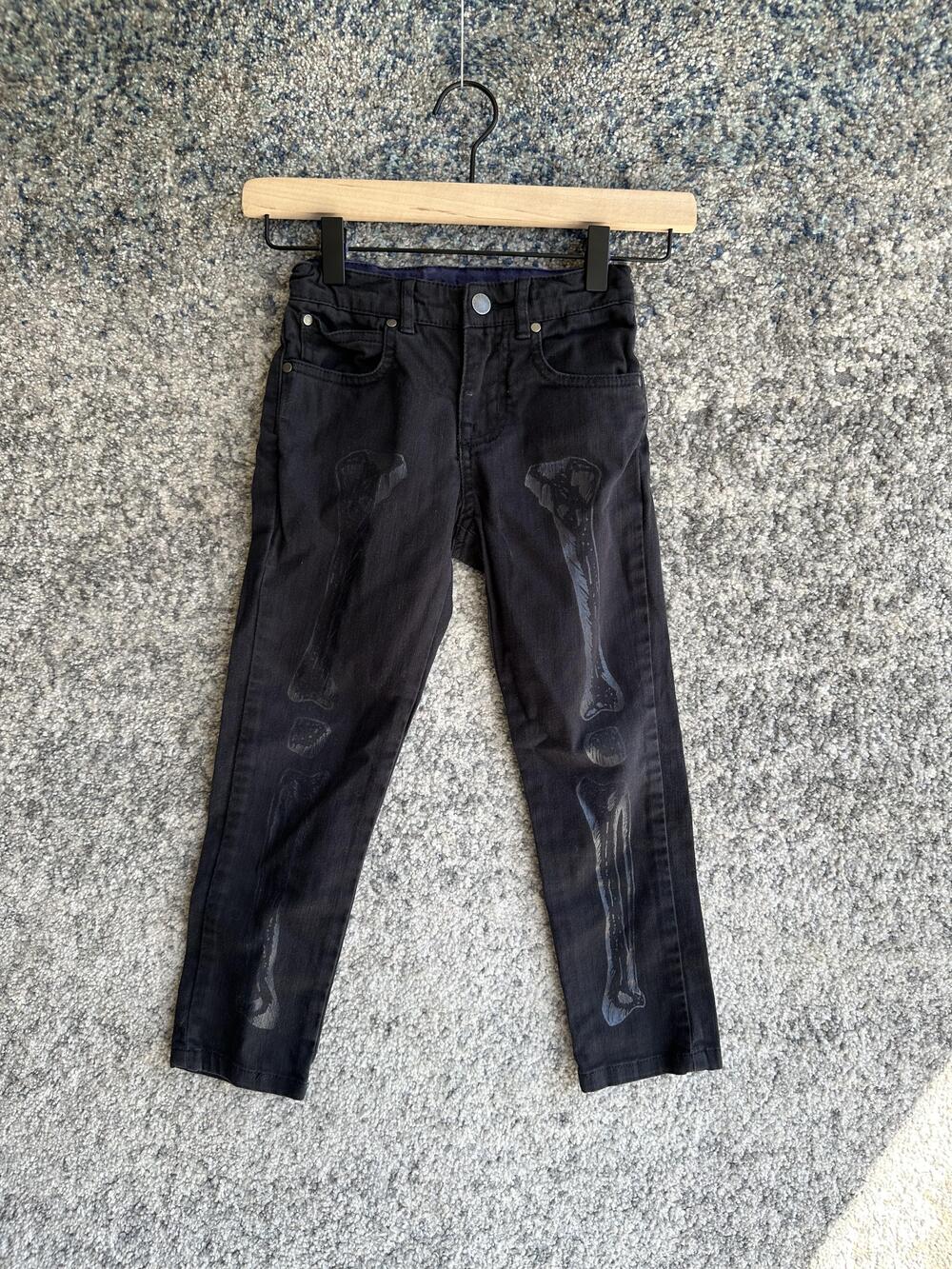 Stella McCartney Jeans Girls 6 Straight Bone Print Spandex Stretch Kids Pants